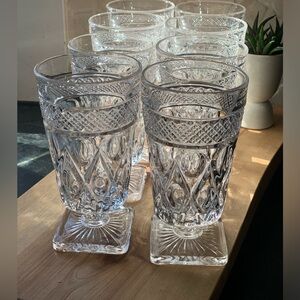 INDIANA GLASS | Set of 8 | Cape Cod Ice Tea Goblets
